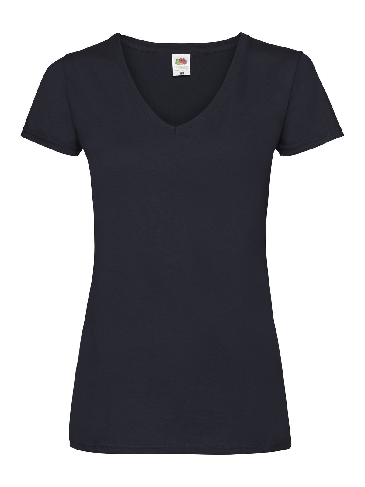 Ladies Valueweight V-Neck T Fruit of the Loom Deep Navy
