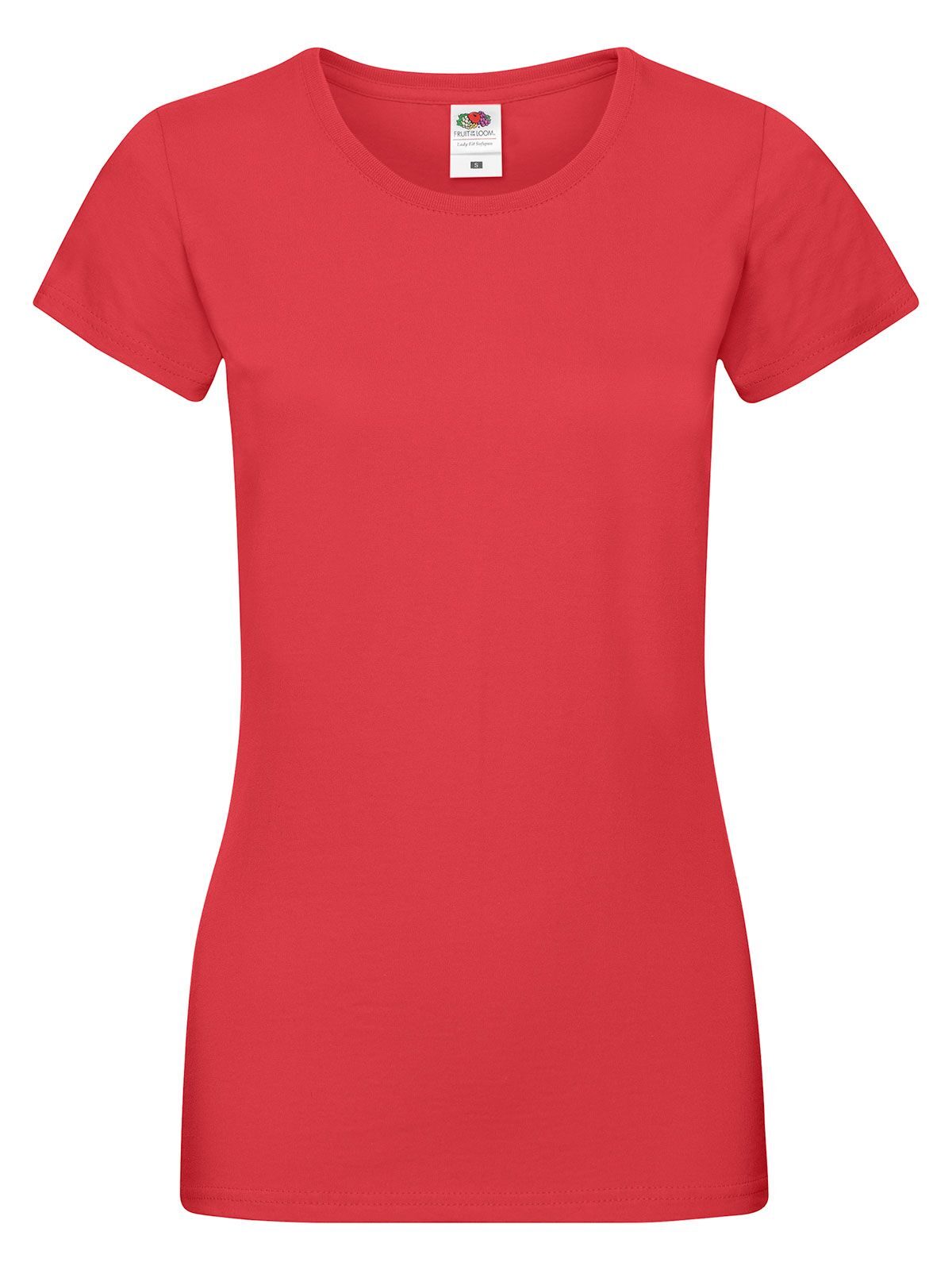 Ladies Sofspun T Fruit of the Loom Red