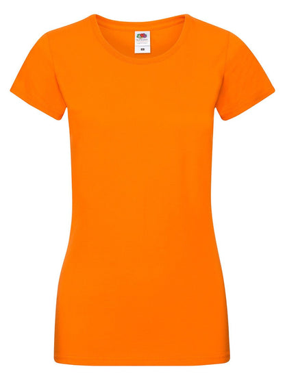 Ladies Sofspun T Fruit of the Loom Orange
