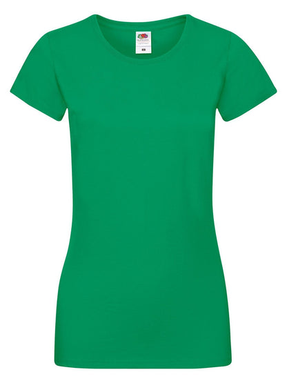 Ladies Sofspun T Fruit of the Loom Kelly Green