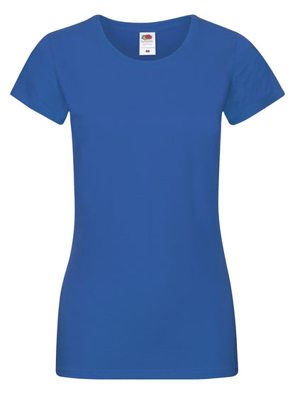 Ladies Sofspun T Fruit of the Loom Royal Blue
