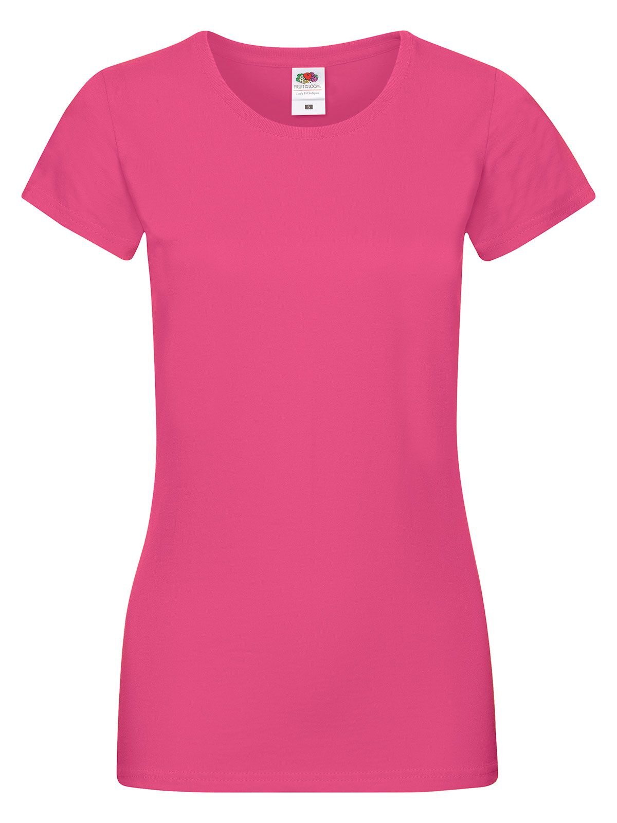 Ladies Sofspun T Fruit of the Loom Fuchsia