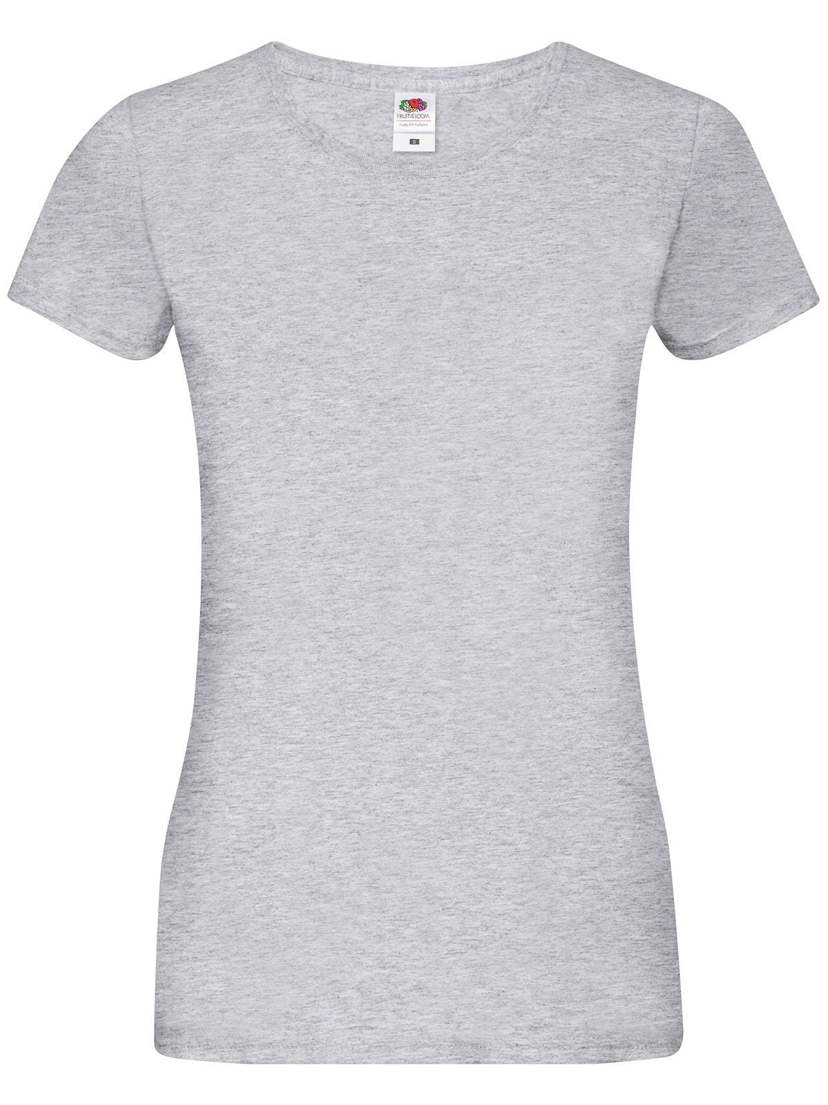 Ladies Sofspun T Fruit of the Loom Heather Grey
