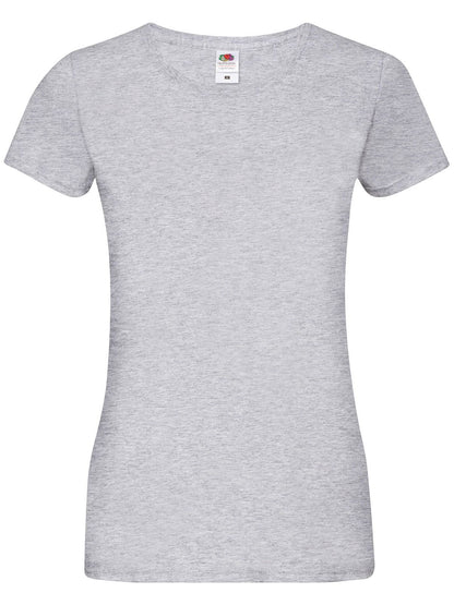 Ladies Sofspun T Fruit of the Loom Heather Grey