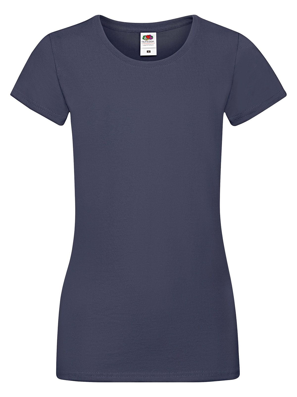 Ladies Sofspun T Fruit of the Loom Deep Navy