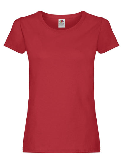 Ladies Original T Fruit of the Loom Red