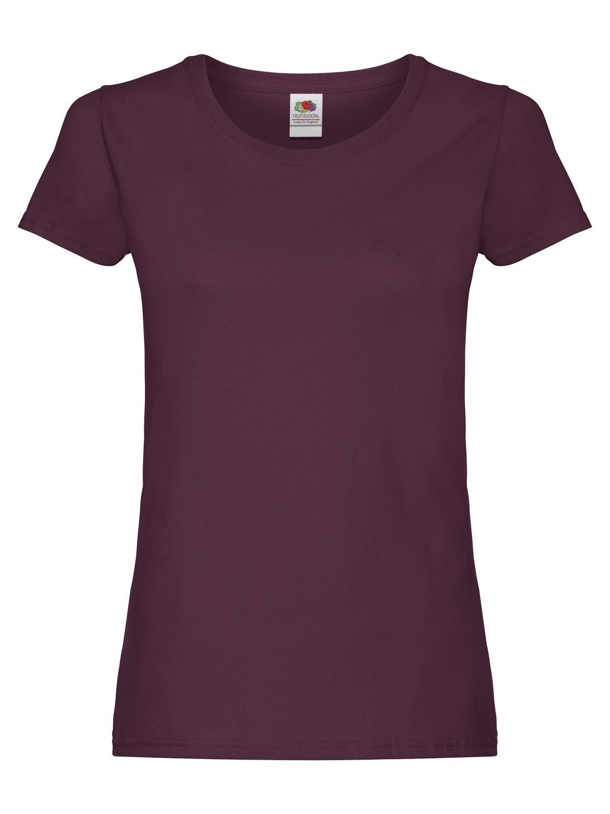 Ladies Original T Fruit of the Loom Burgundy