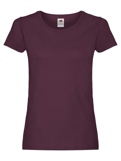 Ladies Original T Fruit of the Loom Burgundy