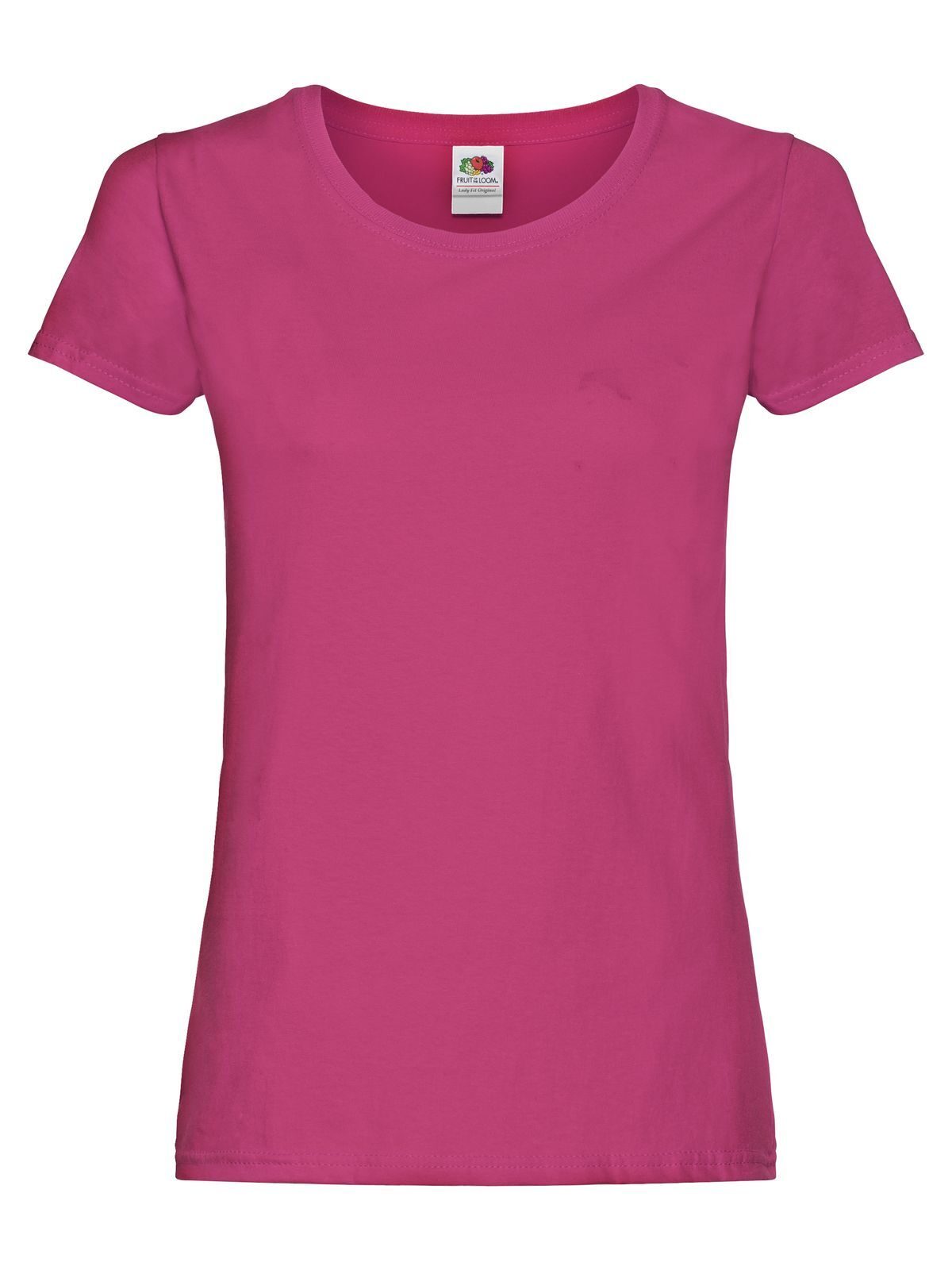 Ladies Original T Fruit of the Loom Fuchsia