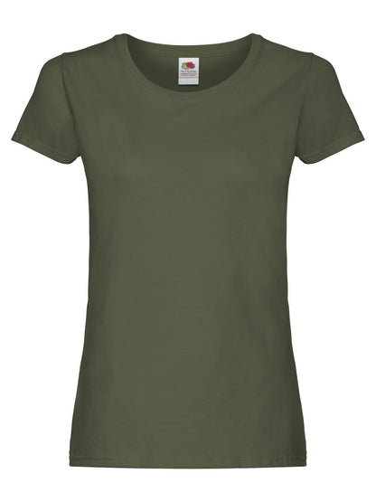Ladies Original T Fruit of the Loom Classic Olive