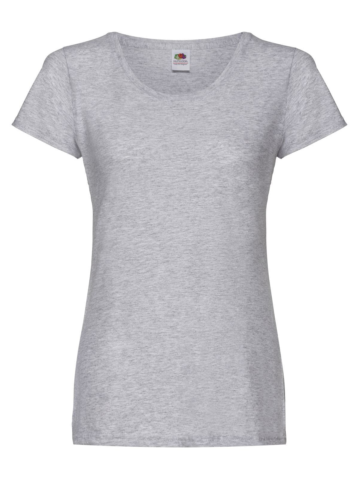 Ladies Original T Fruit of the Loom Heather Grey