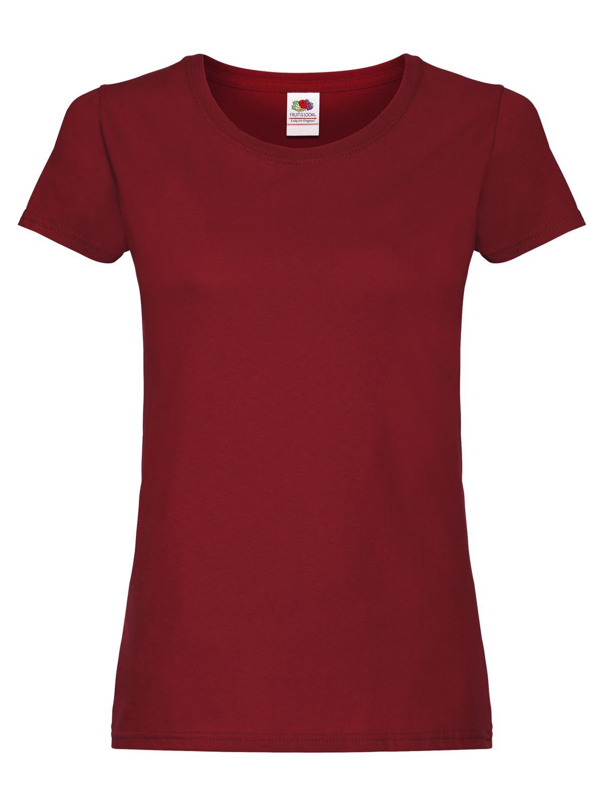 Ladies Original T Fruit of the Loom Brick Red