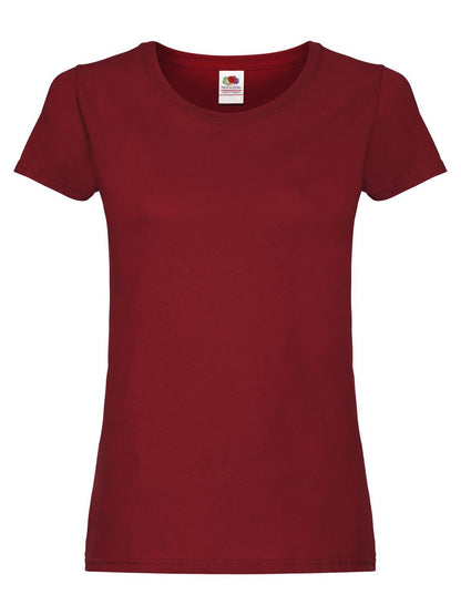 Ladies Original T Fruit of the Loom Brick Red