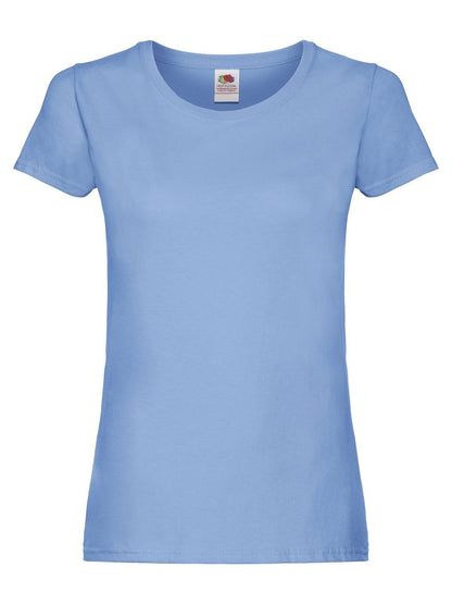 Ladies Original T Fruit of the Loom Sky Blue