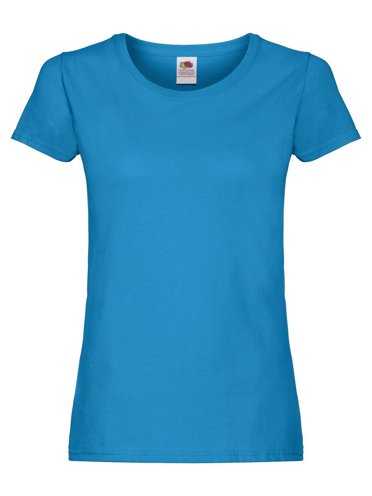 Ladies Original T Fruit of the Loom Azure Blue