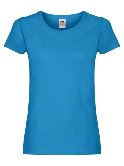 Ladies Original T Fruit of the Loom Azure Blue