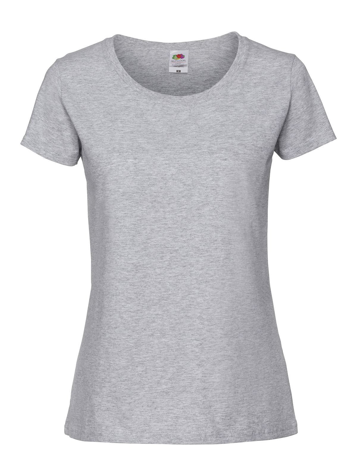 Ladies Iconic 195 T Fruit of the Loom Heather Grey