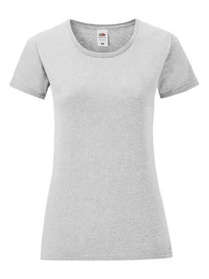 Ladies Iconic 150 T Fruit of the Loom Heather Grey