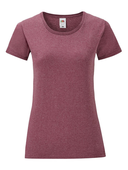 Ladies Iconic 150 T Fruit of the Loom Heather Burgundy