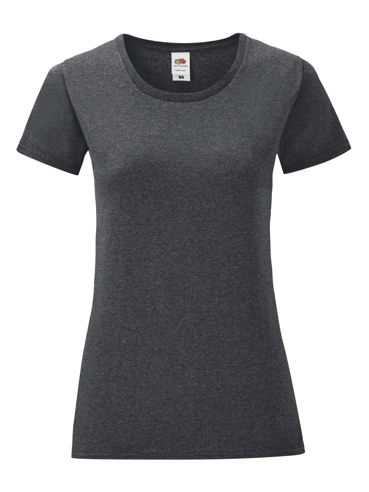 Ladies Iconic 150 T Fruit of the Loom Grigio Melange Scuro