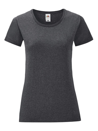 Ladies Iconic 150 T Fruit of the Loom Grigio Melange Scuro