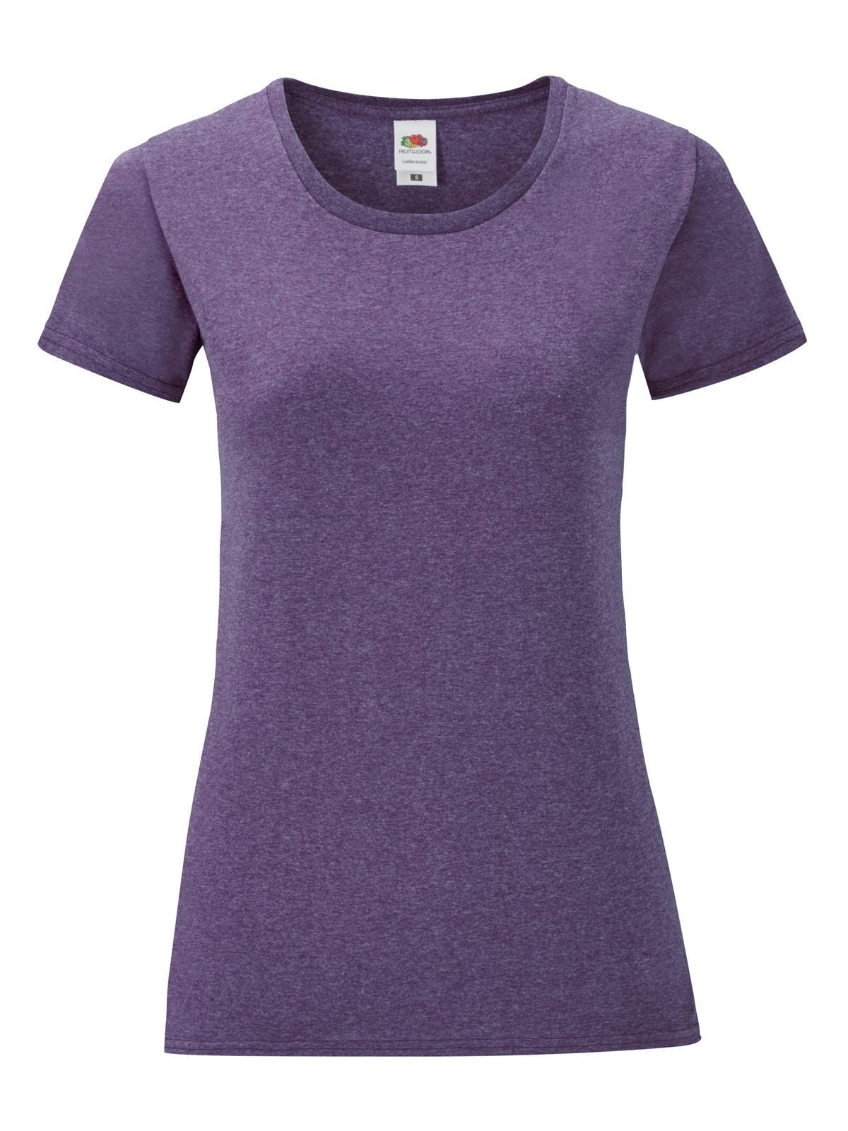 Ladies Iconic 150 T Fruit of the Loom Heather Purple