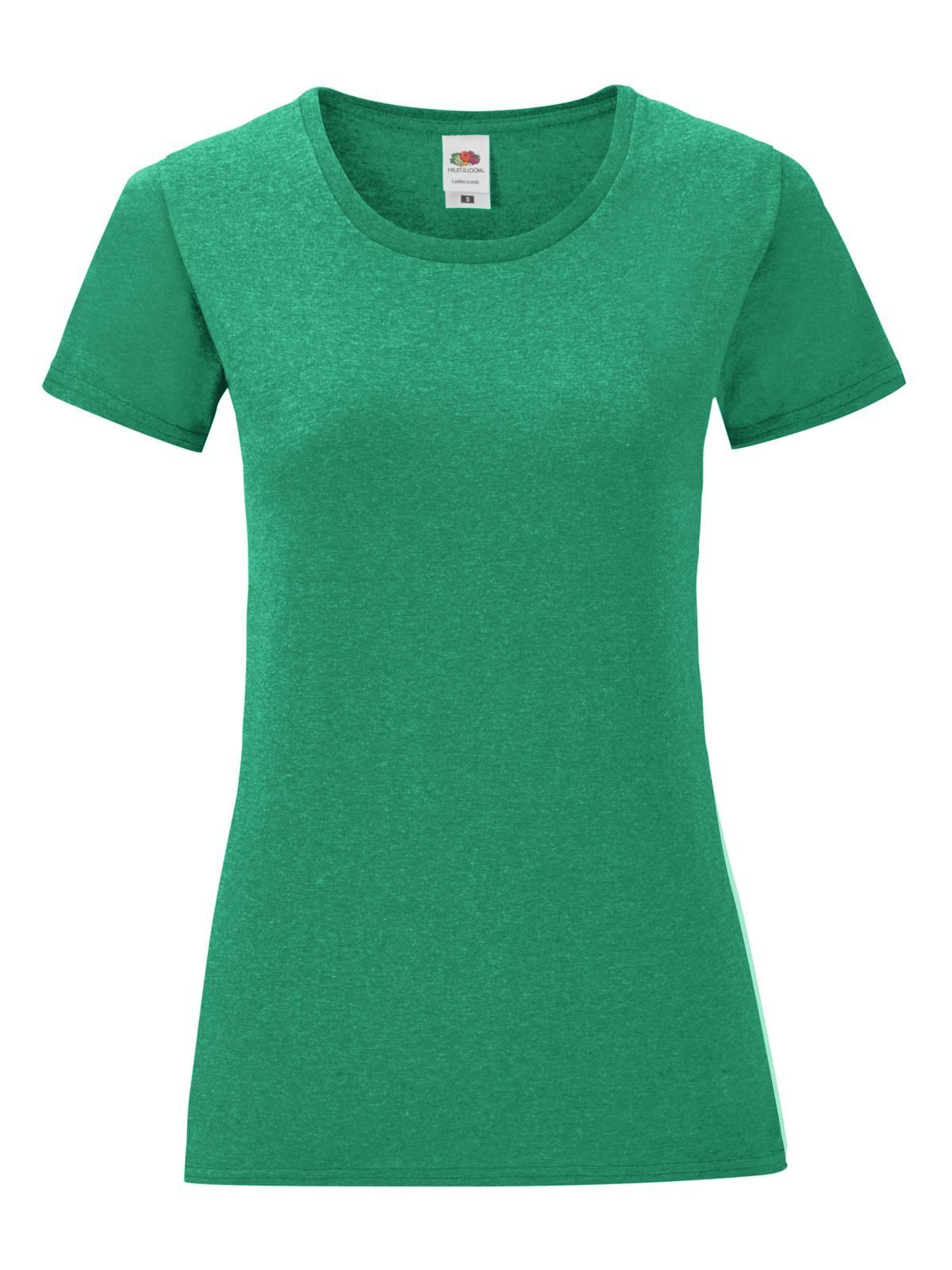 Ladies Iconic 150 T Fruit of the Loom Retro Heather Green