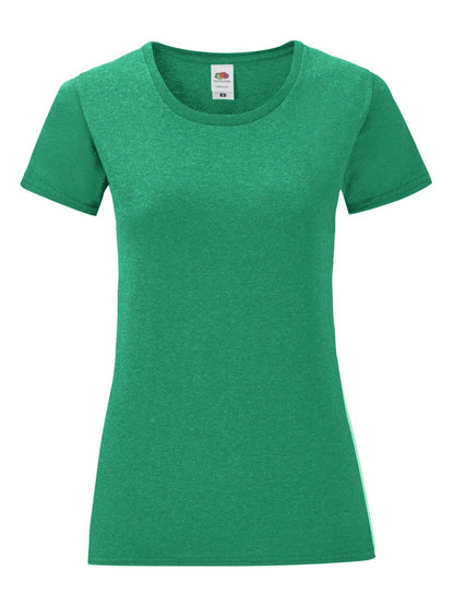 Ladies Iconic 150 T Fruit of the Loom Retro Heather Green
