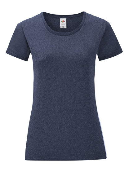 Ladies Iconic 150 T Fruit of the Loom Vintage Heather Navy