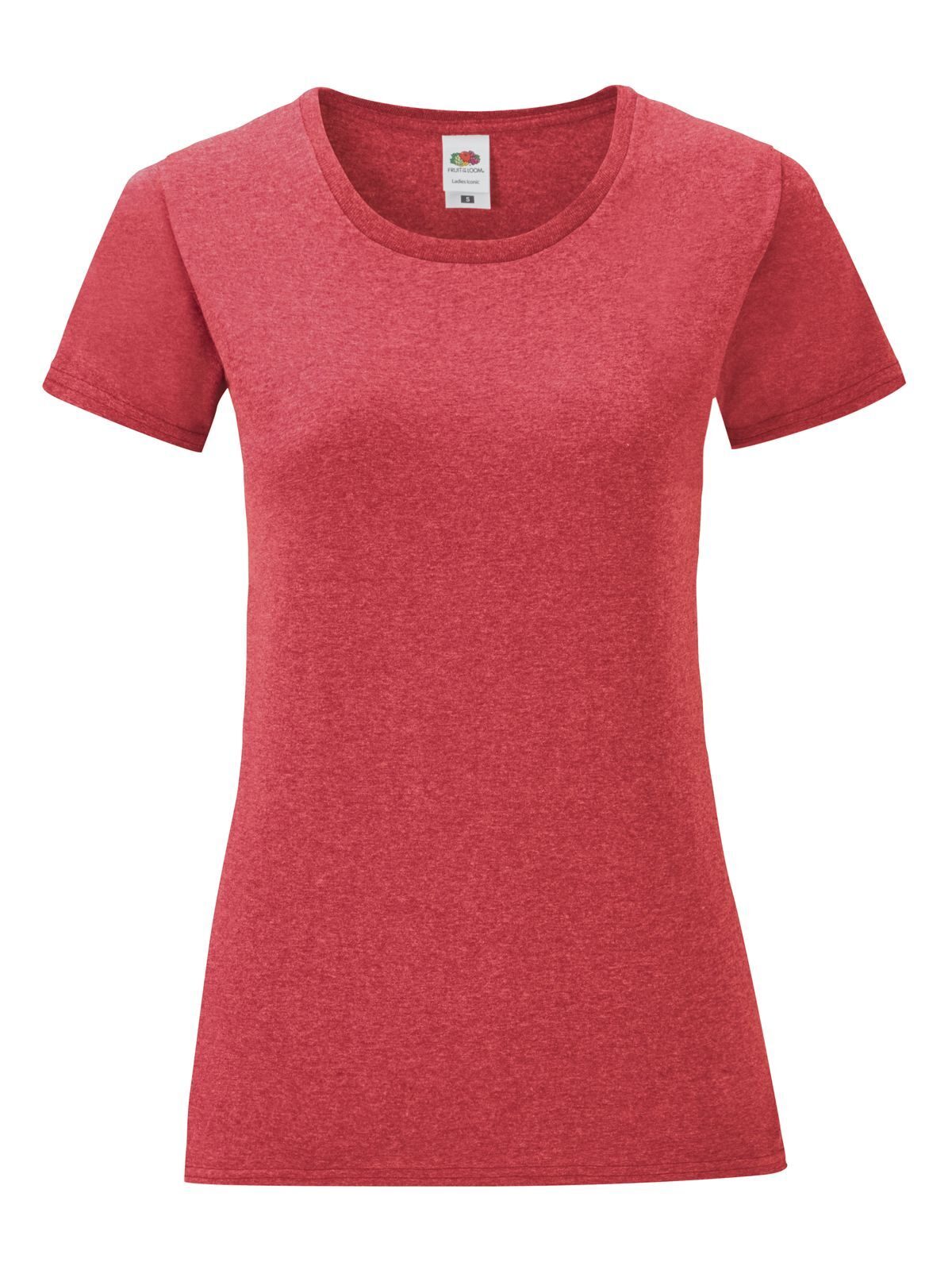 Ladies Iconic 150 T Fruit of the Loom Vintage Heather Red