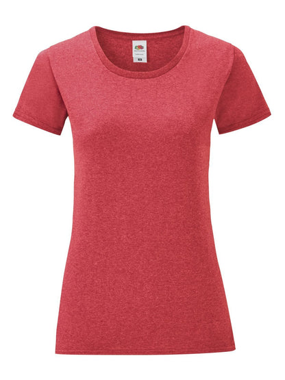 Ladies Iconic 150 T Fruit of the Loom Vintage Heather Red