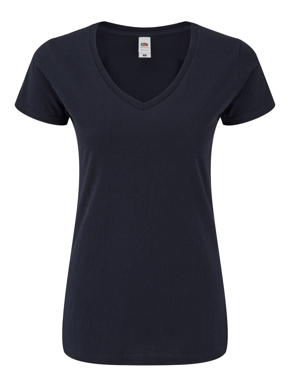 Ladies 150 V-Neck T Fruit of the Loom Deep Navy