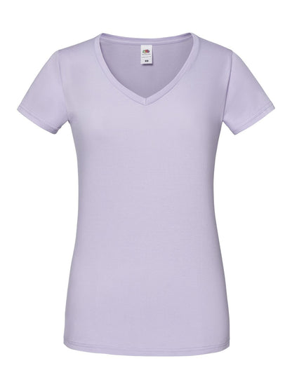 Ladies 150 V-Neck T Fruit of the Loom Soft Lavender