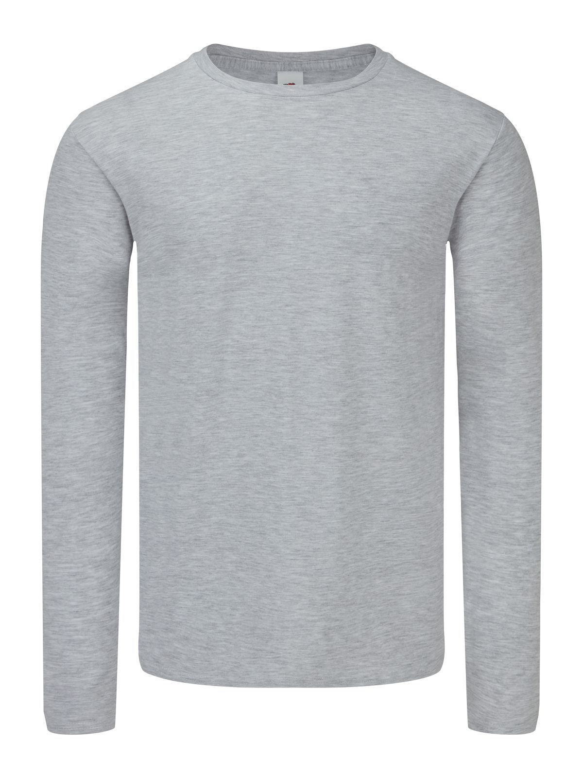 Iconic 150 LS T Fruit of the Loom Heather Grey