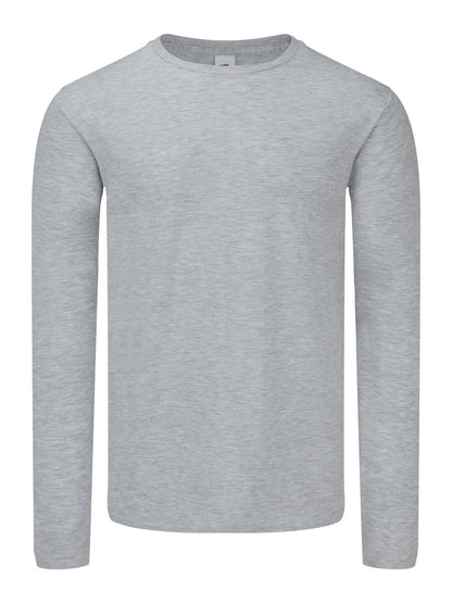Iconic 150 LS T Fruit of the Loom Heather Grey