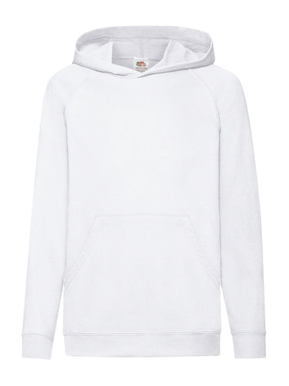 Kids Lightweight Hooded Sweat Fruit of the Loom White
