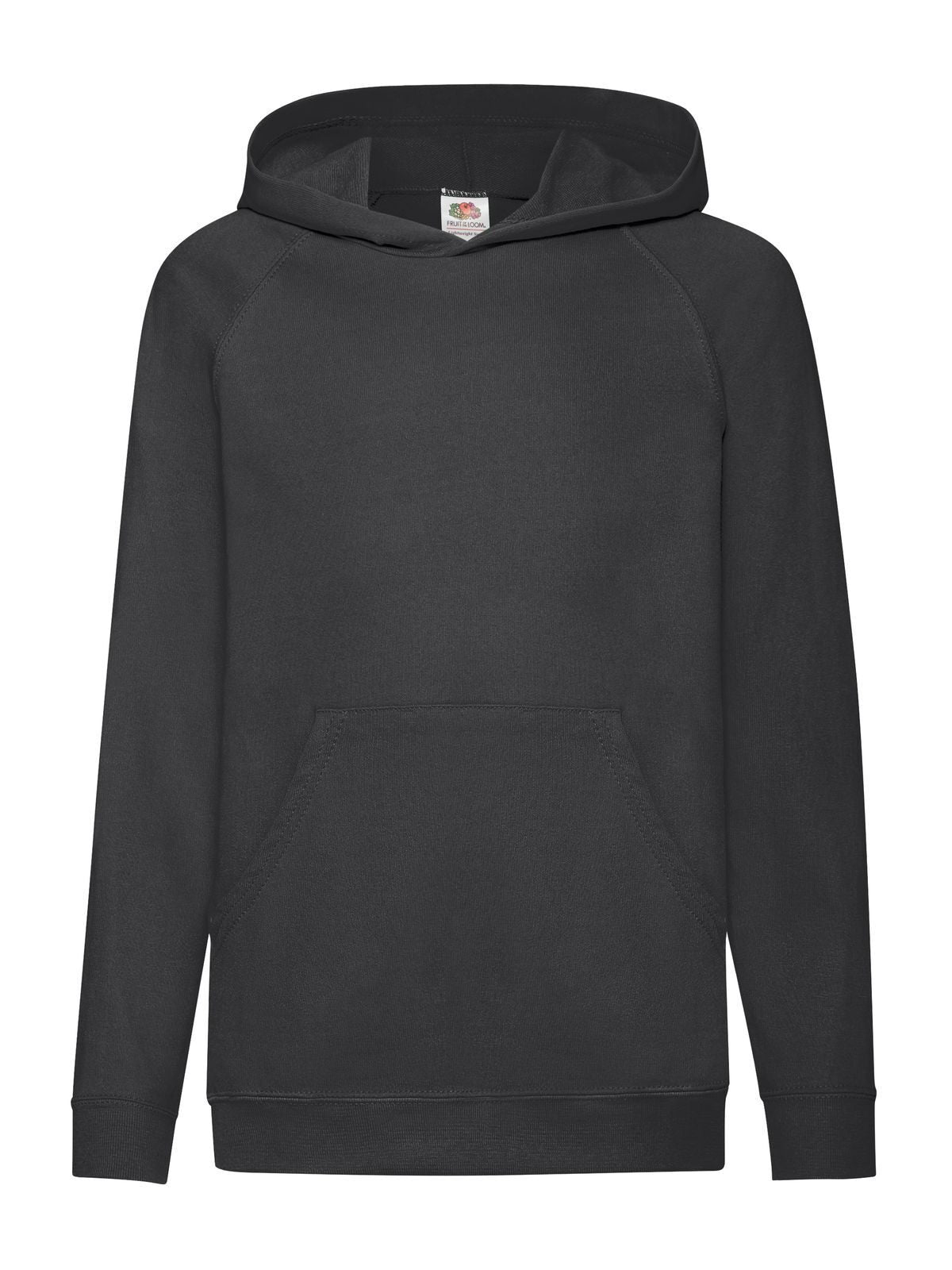 Kids Lightweight Hooded Sweat Fruit of the Loom Black