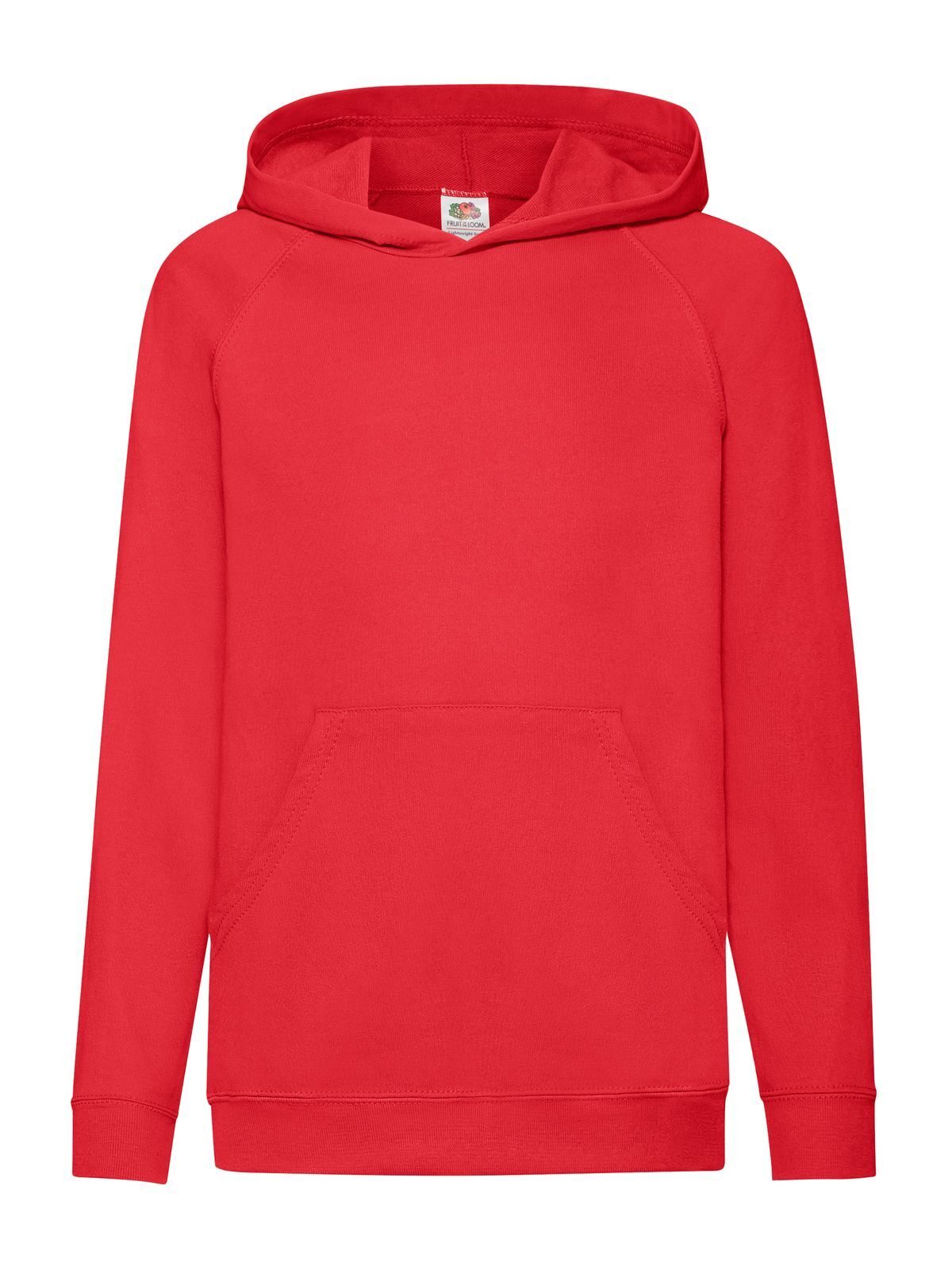 Kids Lightweight Hooded Sweat Fruit of the Loom Red