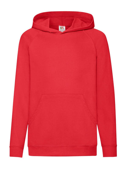 Kids Lightweight Hooded Sweat Fruit of the Loom Red