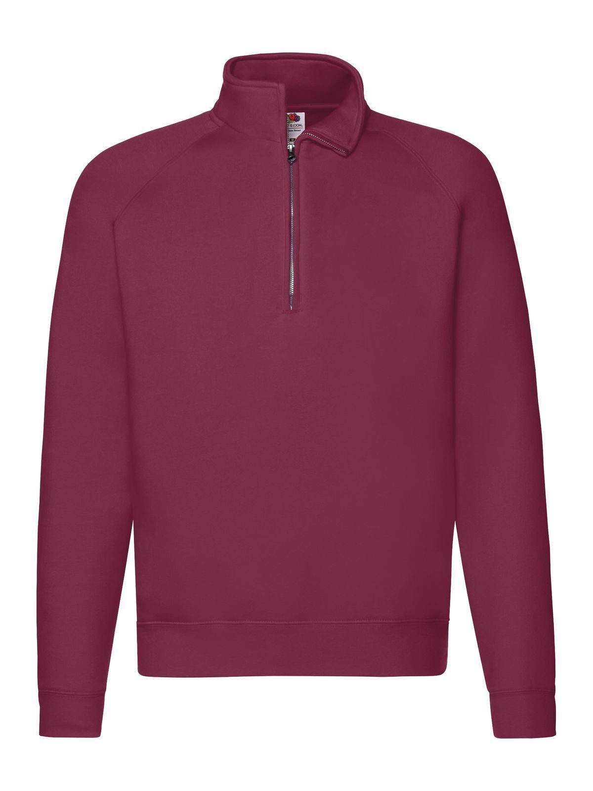 Premium Zip Neck Sweat Fruit of the Loom Burgundy