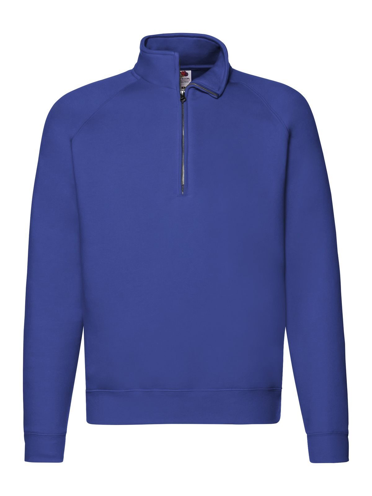 Premium Zip Neck Sweat Fruit of the Loom Royal Blue