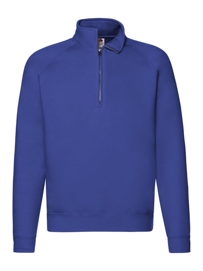 Premium Zip Neck Sweat Fruit of the Loom Royal Blue
