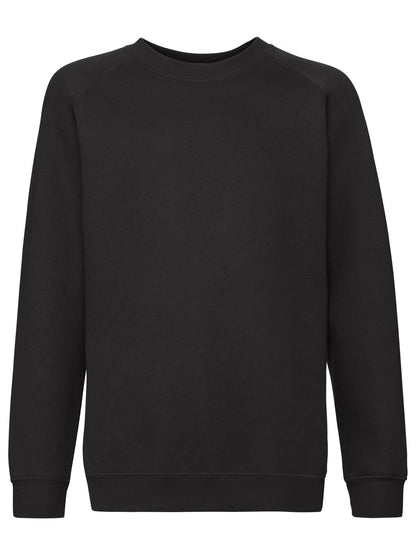 Kids Premium Raglan Sweat Fruit of the Loom Black