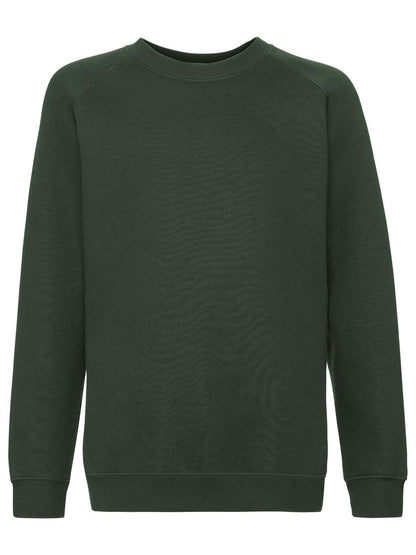Kids Premium Raglan Sweat Fruit of the Loom Bottle Green