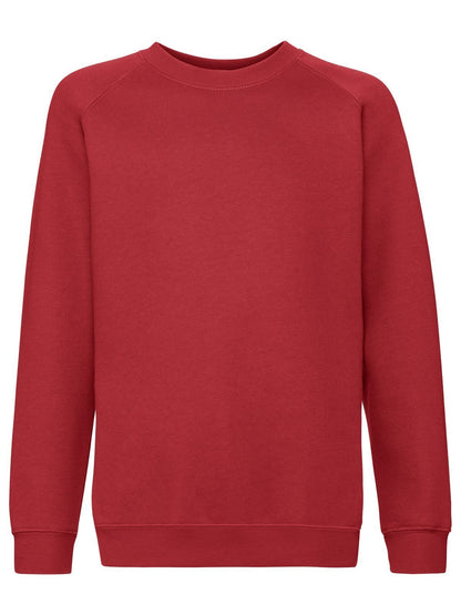 Kids Premium Raglan Sweat Fruit of the Loom Red