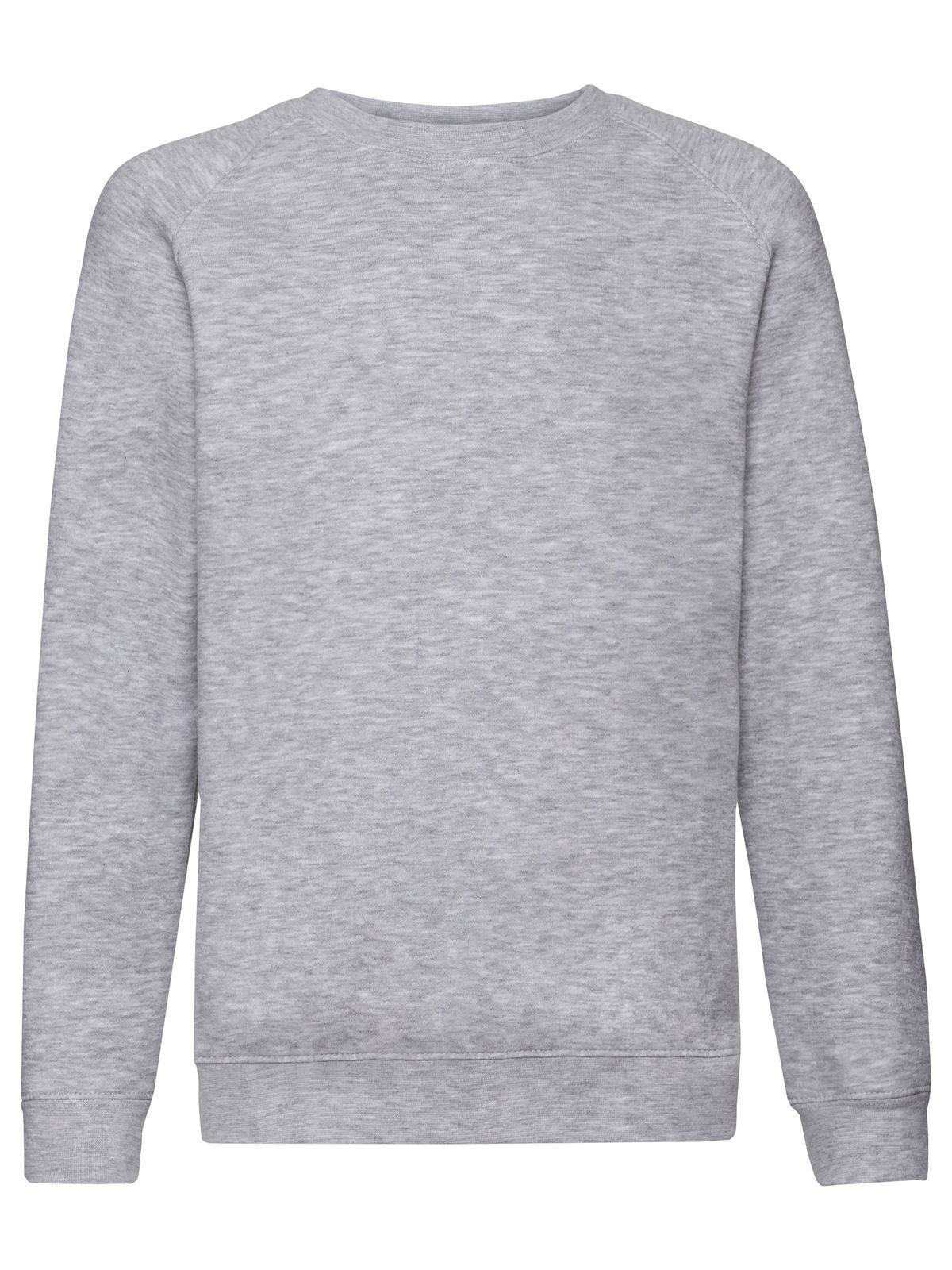 Kids Premium Raglan Sweat Fruit of the Loom Heather Grey