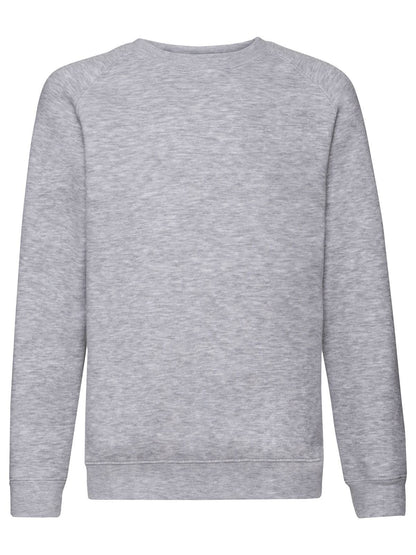 Kids Premium Raglan Sweat Fruit of the Loom Heather Grey