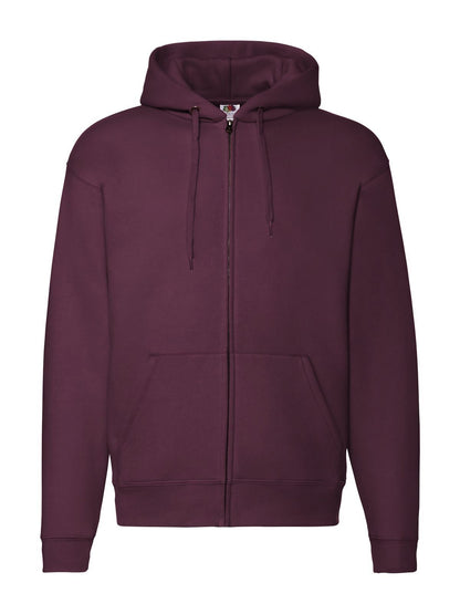 Premium Hooded Sweat Jacket Fruit of the Loom Burgundy