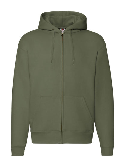 Premium Hooded Sweat Jacket Fruit of the Loom Classic Olive