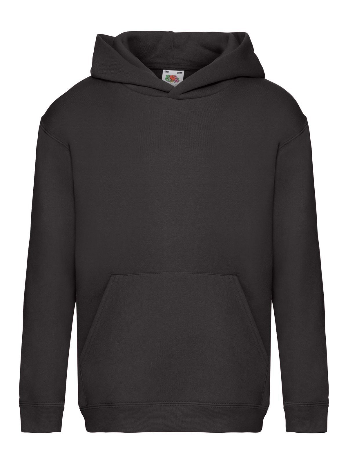 Kids Premium Hooded Sweat Fruit of the Loom Black